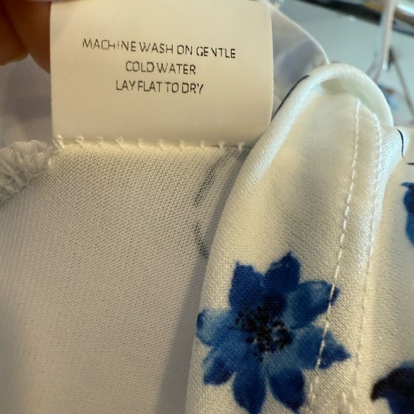 LBisse Blue Floral Midi Dress – Size 1X (NWT) Super Soft Stretchy Feminine Cutie - Picture 9 of 9